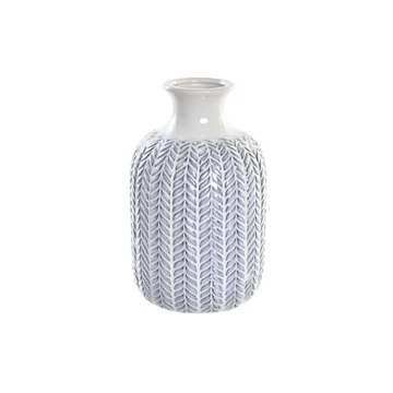 Váza porcelán 16x16x25 cm kék, fehér