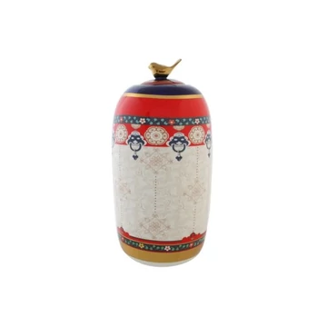 Váza porcelán 16x16x32 cm színes