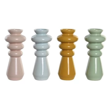 Váza porcelán 9x9x20,5 cm színes 4 féle