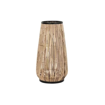 Váza rattan, fém 38x38x73 cm natúr, fekete