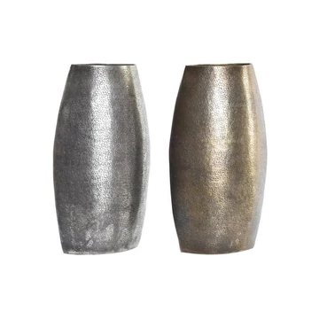 Váza rusztikus alumínium 20x12x36 cm arany, ezüst 2 féle
