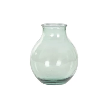 Váza újrahasznosított üveg 29x29x36 cm menta