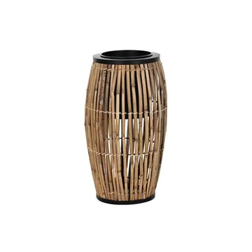 Virágtartó rattan, fém 31x31x55 cm fekete, natúr