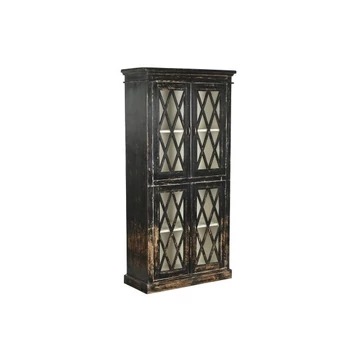 Vitrin fa, üveg 90x40x183 cm fekete