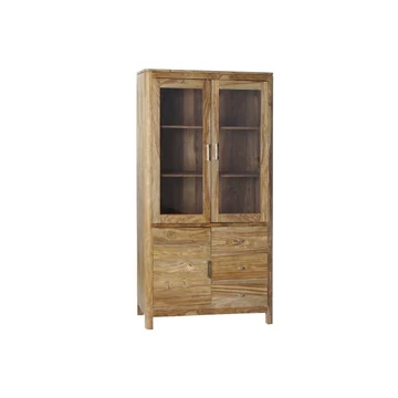 Vitrin rózsafa, üveg 97x42x190 cm natúr