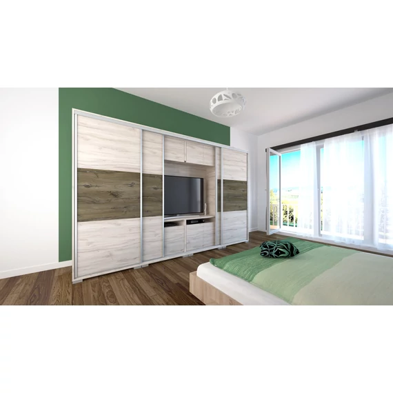 Lux TV-s tolóajtós gardrób 318 cm