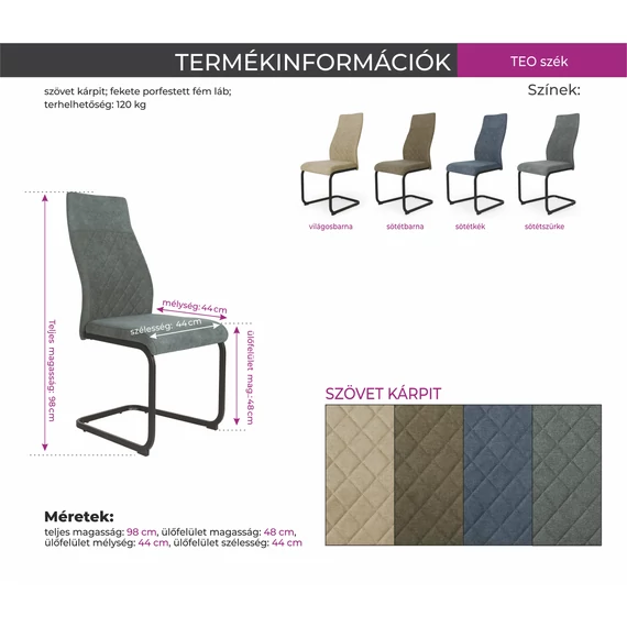 Teo szánkótalpas szék