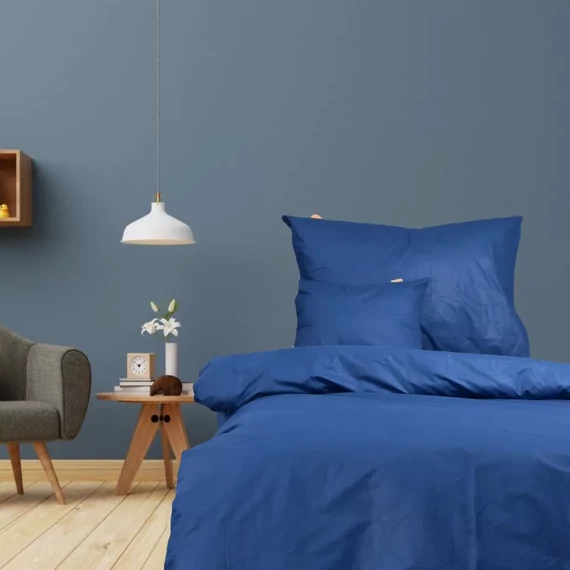PERCALE NAVY 3 RÉSZES PAMUT PERCALE ÁGYNEMŰHUZAT GARNITÚRA