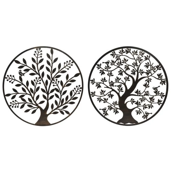 Dekoráció falra életfa fém 100x1x100 cm fekete 2 féle