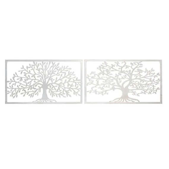 Dekoráció falra fém 84,5x1x49 cm fehér 2 féle