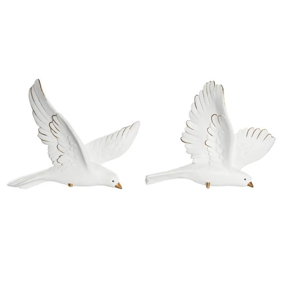 Dekoráció falra galamb poly 28x4,5x23 cm fehér 2 féle