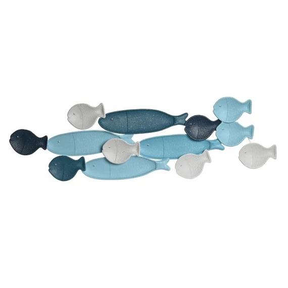Dekoráció falra halak fém 105x5x31 cm színes