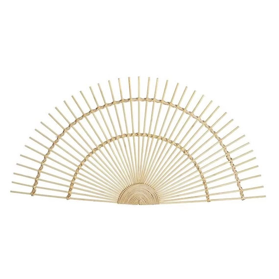 Dekoráció falra legyező bambusz 80x2x40 cm barna