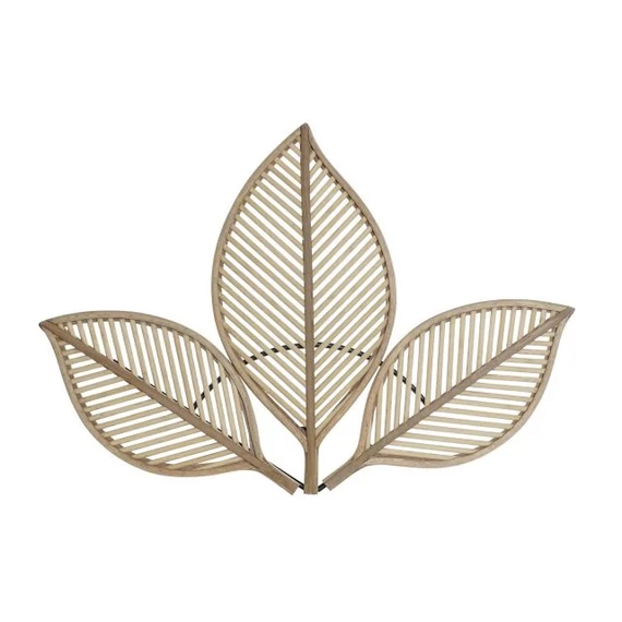 Dekoráció falra leveles rattan 87x2,5x64 cm natúr