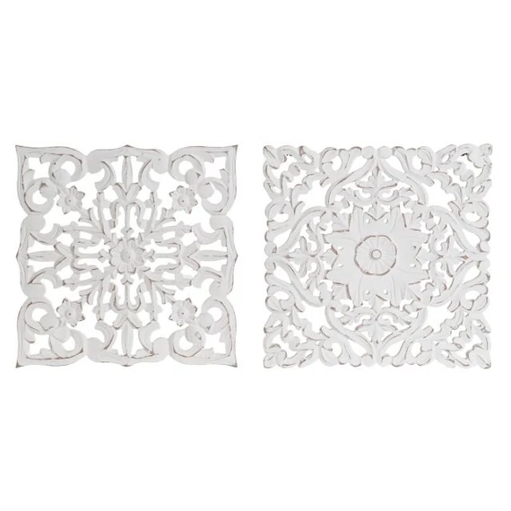 Dekoráció falra Mandala mdf 30x2x30 cm fehér 2 féle