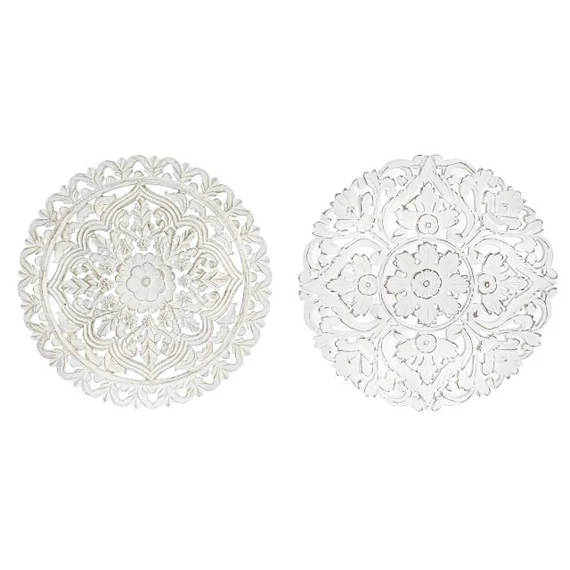 Dekoráció falra Mandala mdf 40x2x40 cm fehér 2 féle