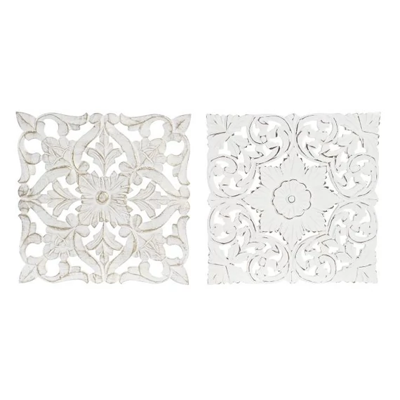 Dekoráció falra Mandala mdf 40x2x40 cm fehér 2 féle