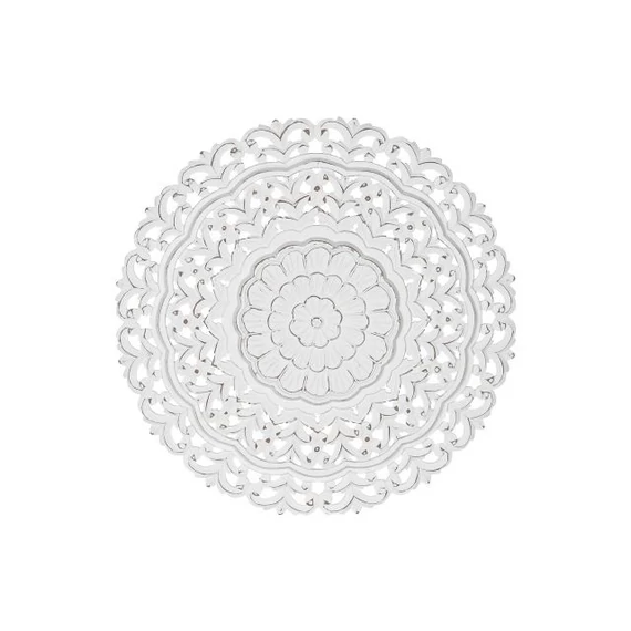 Dekoráció falra Mandala mdf 90x3,5x90 cm fehér