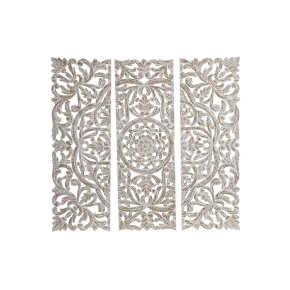 Dekoráció falra mdf 30x2x90 cm fehér S/3