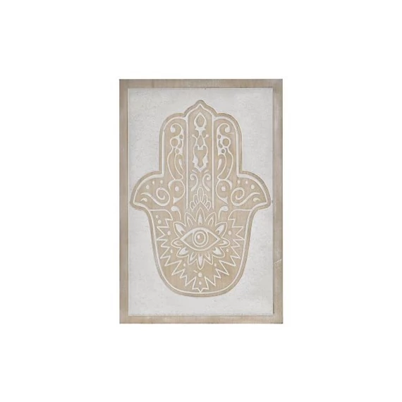 Dekoráció falra mdf 40x1x60 cm barna, fehér