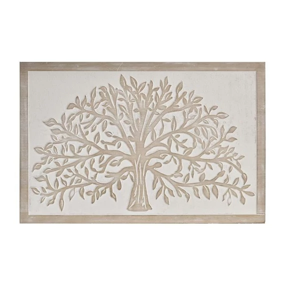 Dekoráció falra mdf 60x1x40 cm barna, fehér