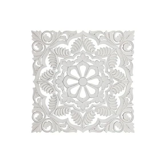 Dekoráció falra mdf 60x2x60 cm fehér