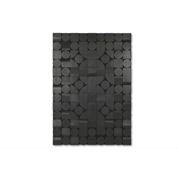 Dekoráció falra mdf 80x3,8x120 cm fekete