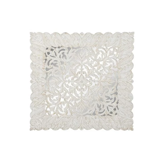 Dekoráció falra mdf, üveg 120x2x120 cm fehér, arany
