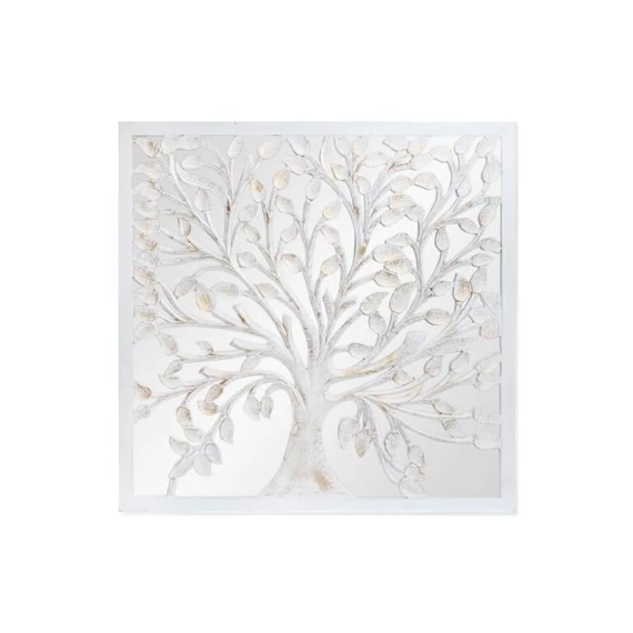 Dekoráció falra mdf, üveg 120x3,5x120 cm fehér