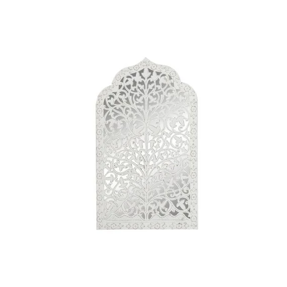 Dekoráció falra mdf, üveg 91x4x152 cm fehér