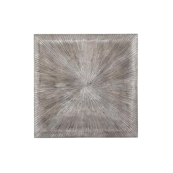 Dekoráció falra modernd mdf 121,5x2,5x122 cm ezüst