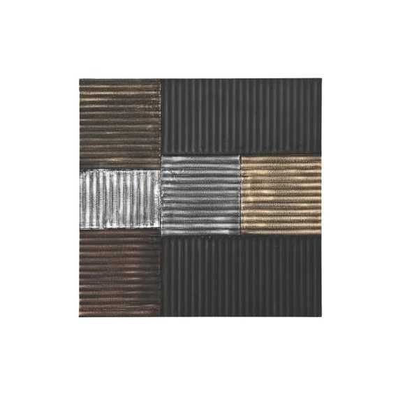 Dekoráció falra modernd mdf 91x3x91 cm fekete, arany