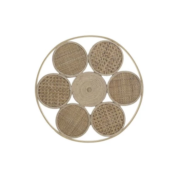 Dekoráció falra rattan 45,5x2x45,5 cm natúr