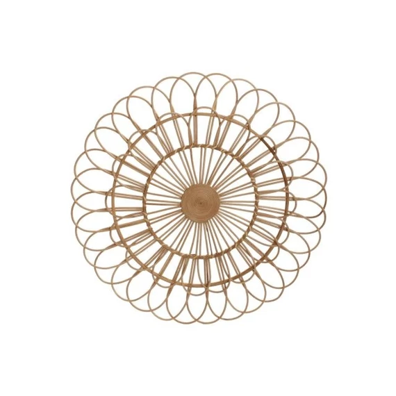 Dekoráció falra rattan 80x4x80 cm barna