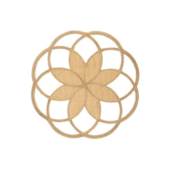 Dekoráció falra rattan 81x1x81 cm barna