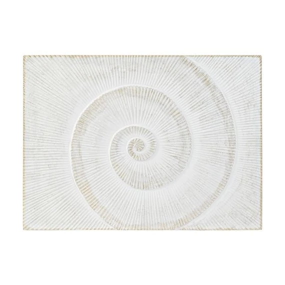 Dekoráció falra spirál mdf 120x3,5x90 cm natúr, fehér
