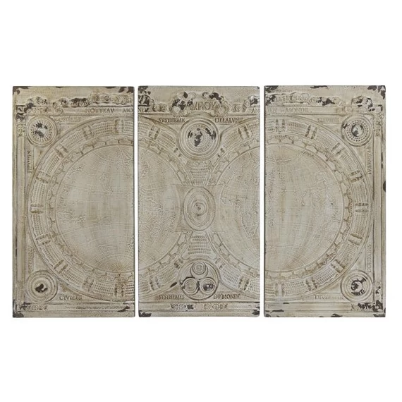 Dekoráció szett falra poly 178x4x112 cm bézs S/3
