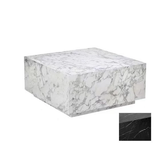 Dohányzó asztal mdf 90x90x35 cm fekete