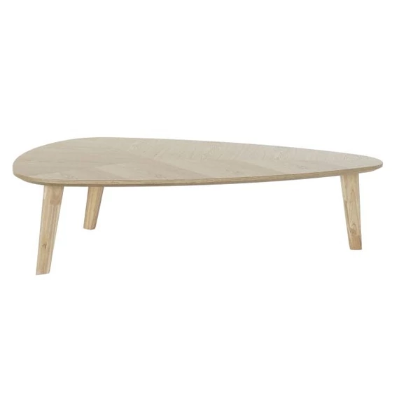 Dohányzóasztal gumifa 133x80x32 cm világosbarna