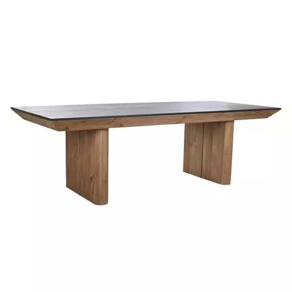 Ebédlőasztal császárfa, fenyő 240x100x76 cm barna, fekete