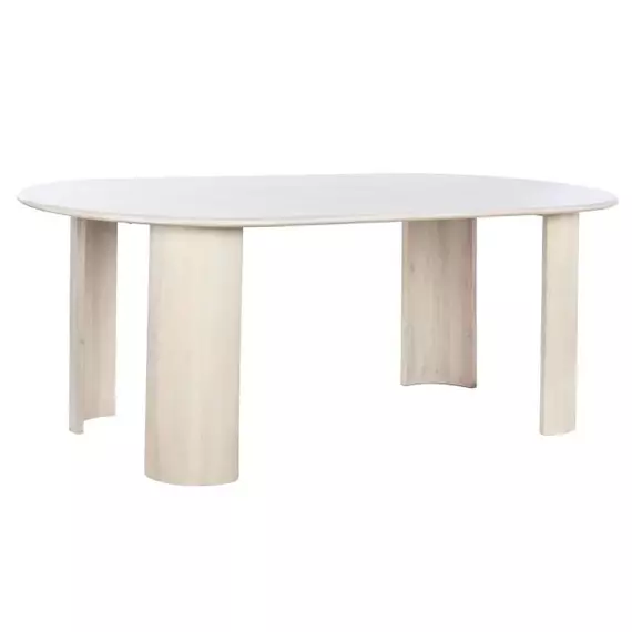 Ebédlőasztal mangófa 200x100x76 cm fehér