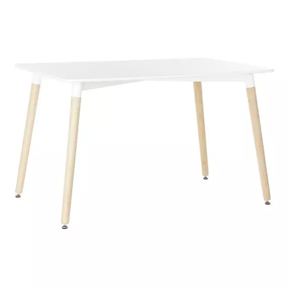 Ebédlőasztal mdf, nyírfa 120x80x74 cm fehér