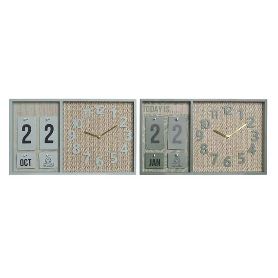 Falióra naptár mdf, polipropilén 40x5x24 cm menta, sötétzöld 2 féle