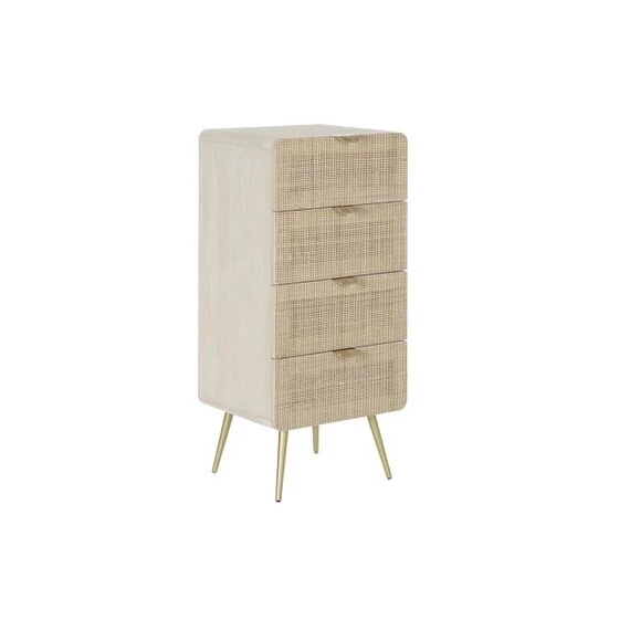 Fiókos szekrény császárfa, rattan 37x30x82 cm natúr