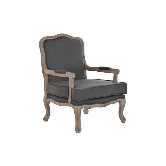 Fotel poliészter, fa 70x66x95,5 cm szürke, barna
