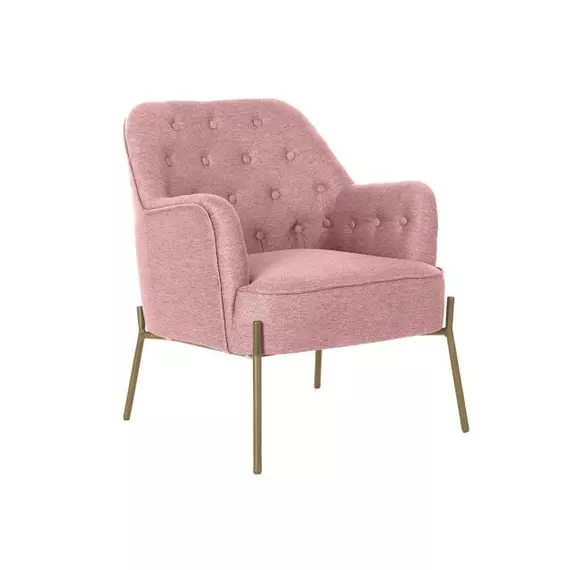 Fotel poliészter, fém 65x73x79,5 cm pink, arany