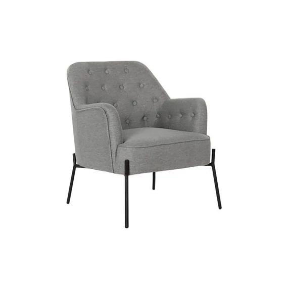Fotel poliészter, fém 65x73x79,5 cm szürke, arany