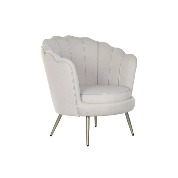 Fotel poliészter, fém 80x75x86 cm bézs, arany
