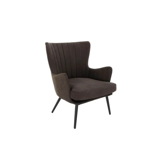 Fotel poliészter, mdf 74x57x90 cm sötétszürke