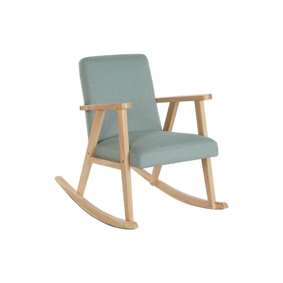 Hintaszék bükkfa, poliészter, mdf, eukaliptuszfa 81x58x90 cm égkék, natúr